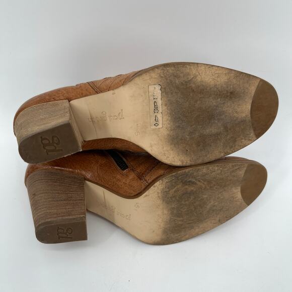 Paul Green Malibu Sliced Zip Bootie UK 5 US 7.5 Cognac Brown Leather Ankle Boot - Picture 7 of 12